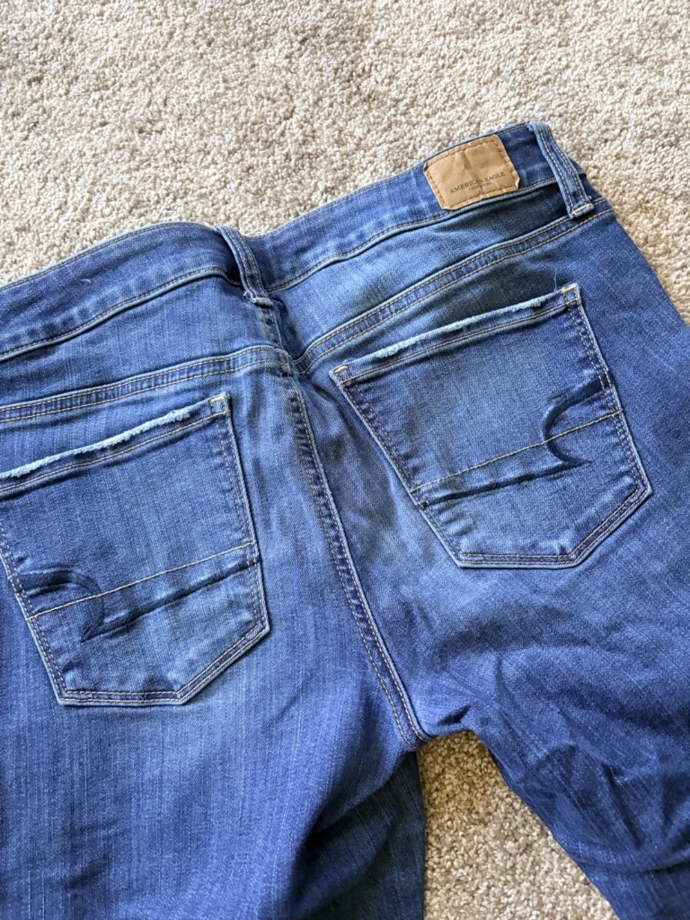 American Eagle Outfitters Women's Blue Skinny Jeans, 10 Long